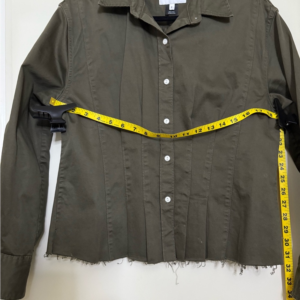Current/Elliott Olive Button Down Shirt - image 6